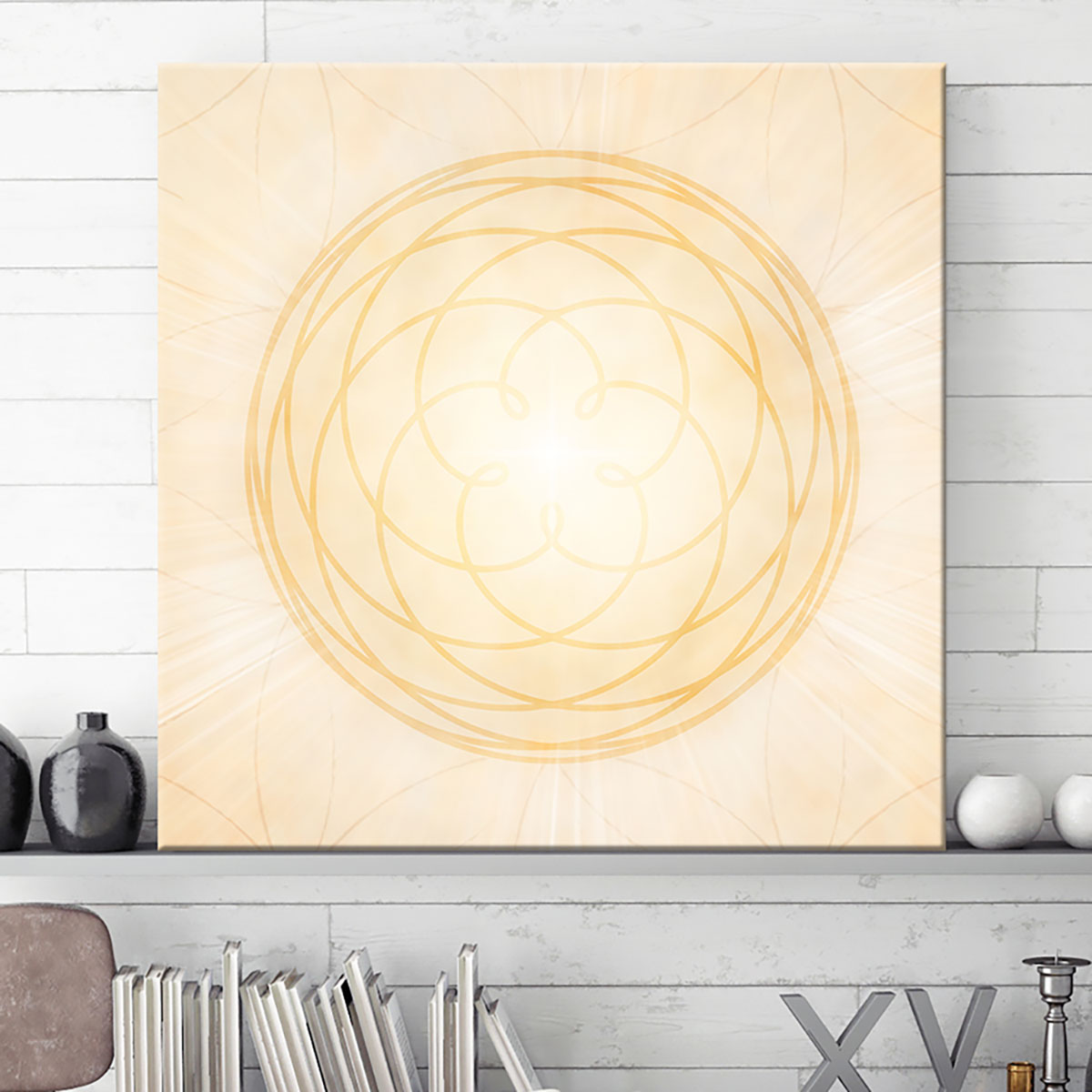 Venusblume / Venusmuster gold-gelb