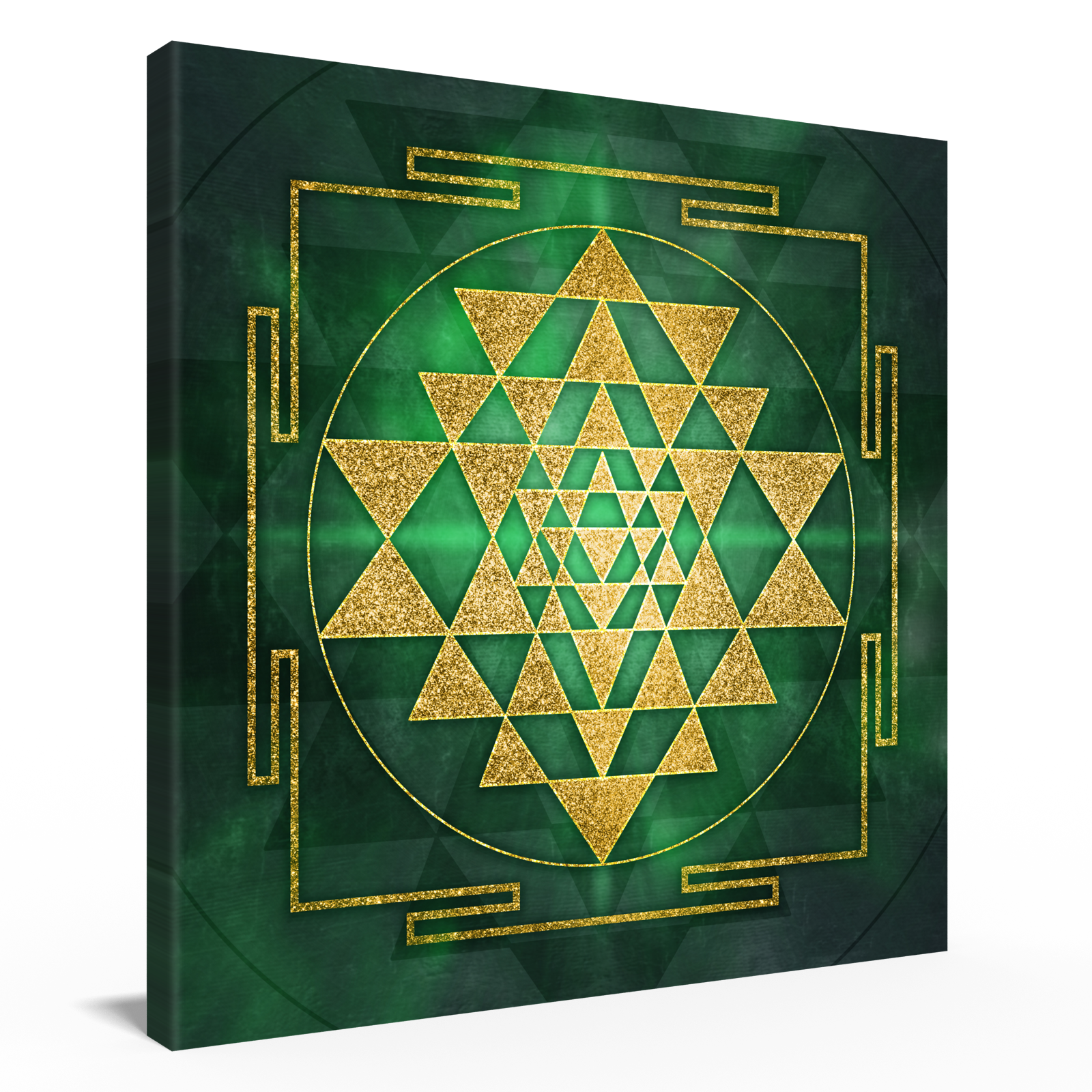 Sri Yantra gold/smaragd