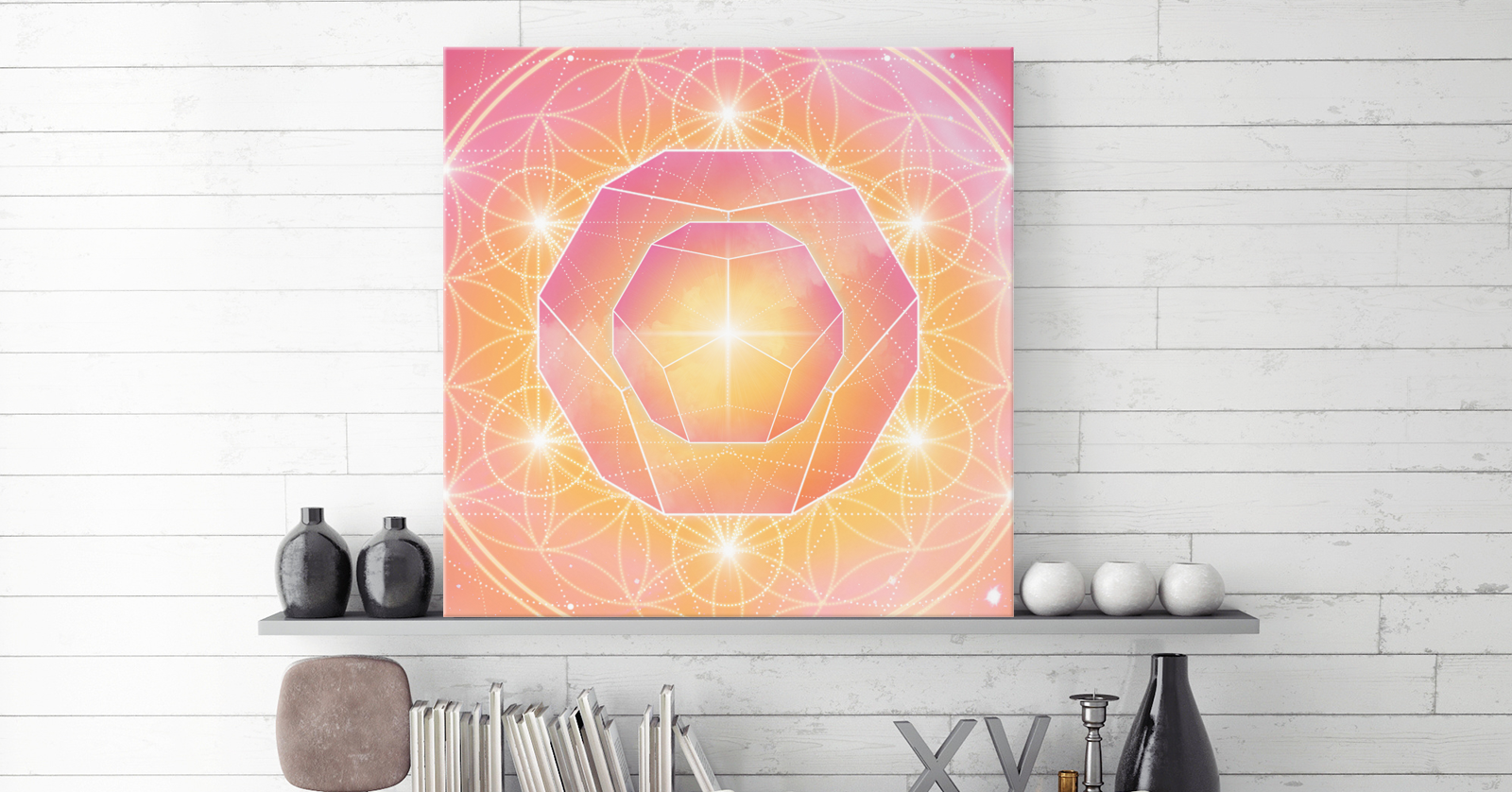 Dodekaeder, Leinwand 60x60 cm