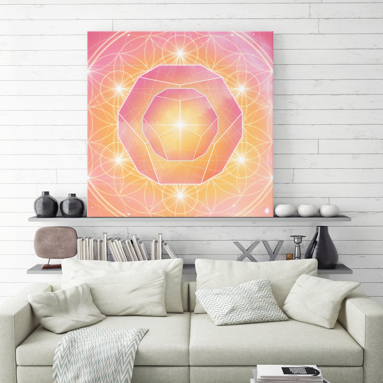 Dodekaeder, Leinwand 60x60 cm