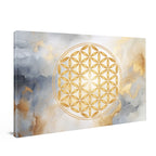 Blume des Lebens, Aquarell-Gold