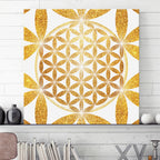 Blume des Lebens, Gold-Weiß