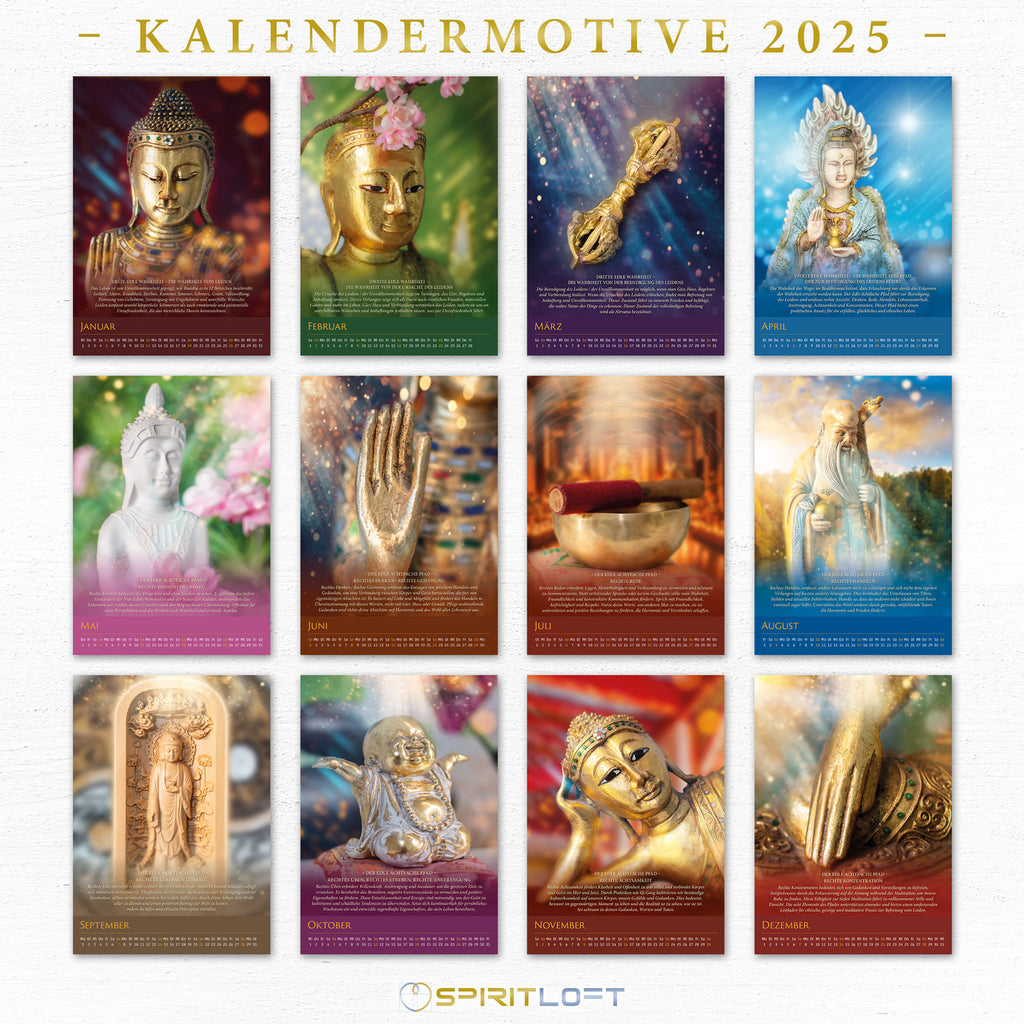 Buddhas Weg – Wandkalender 2025