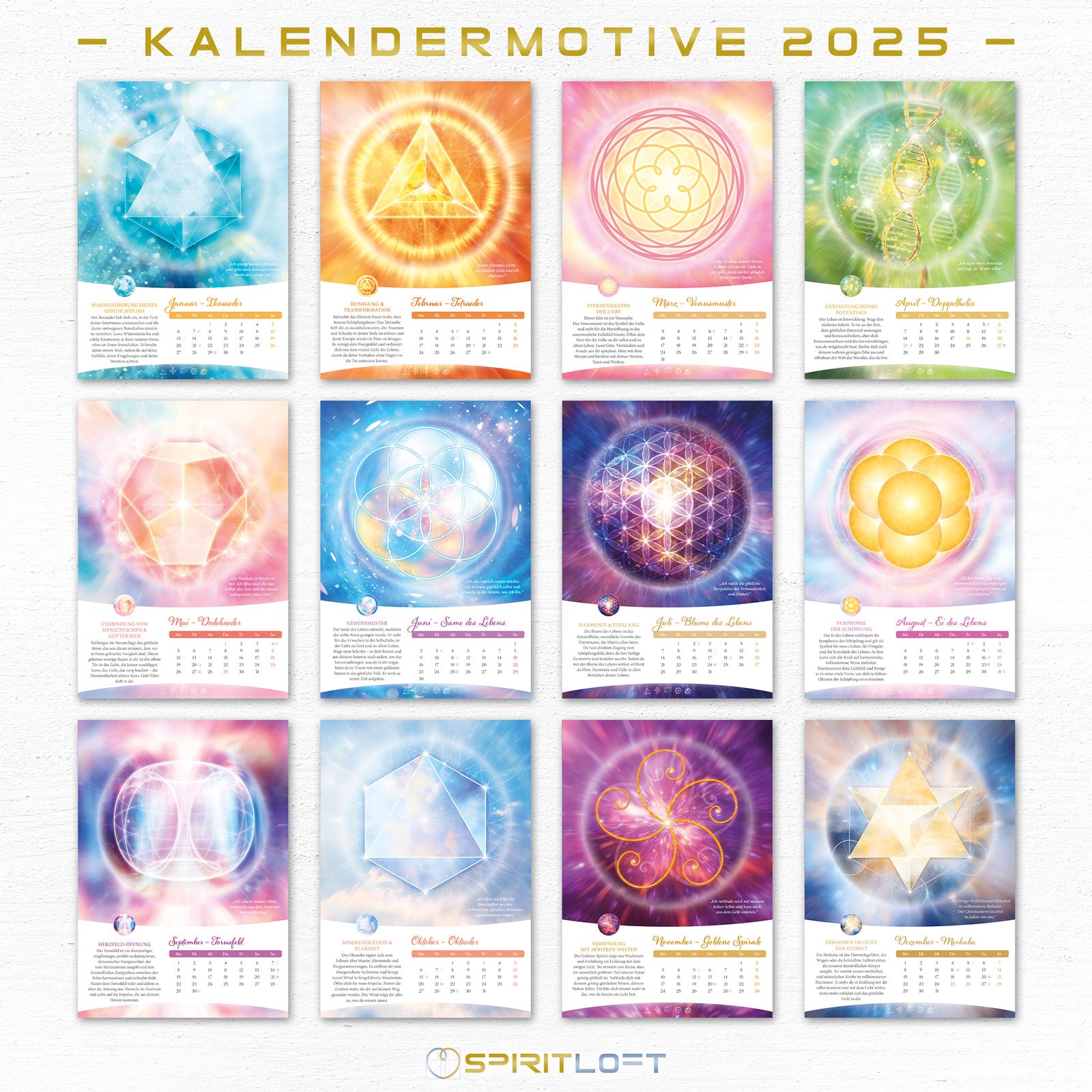 Heilige Geometrie Kalender 2025