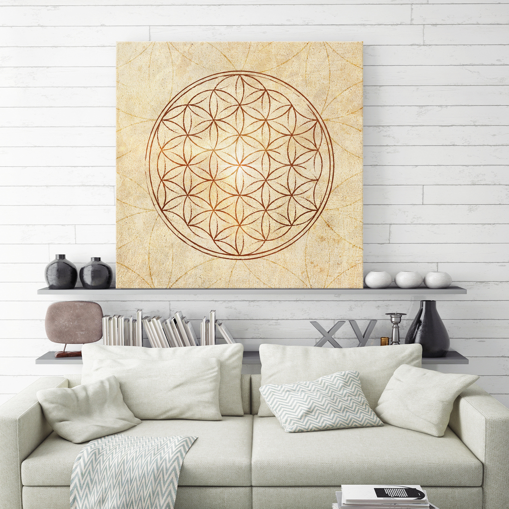 Blume des Lebens »Da Vinci Style« Leinwand