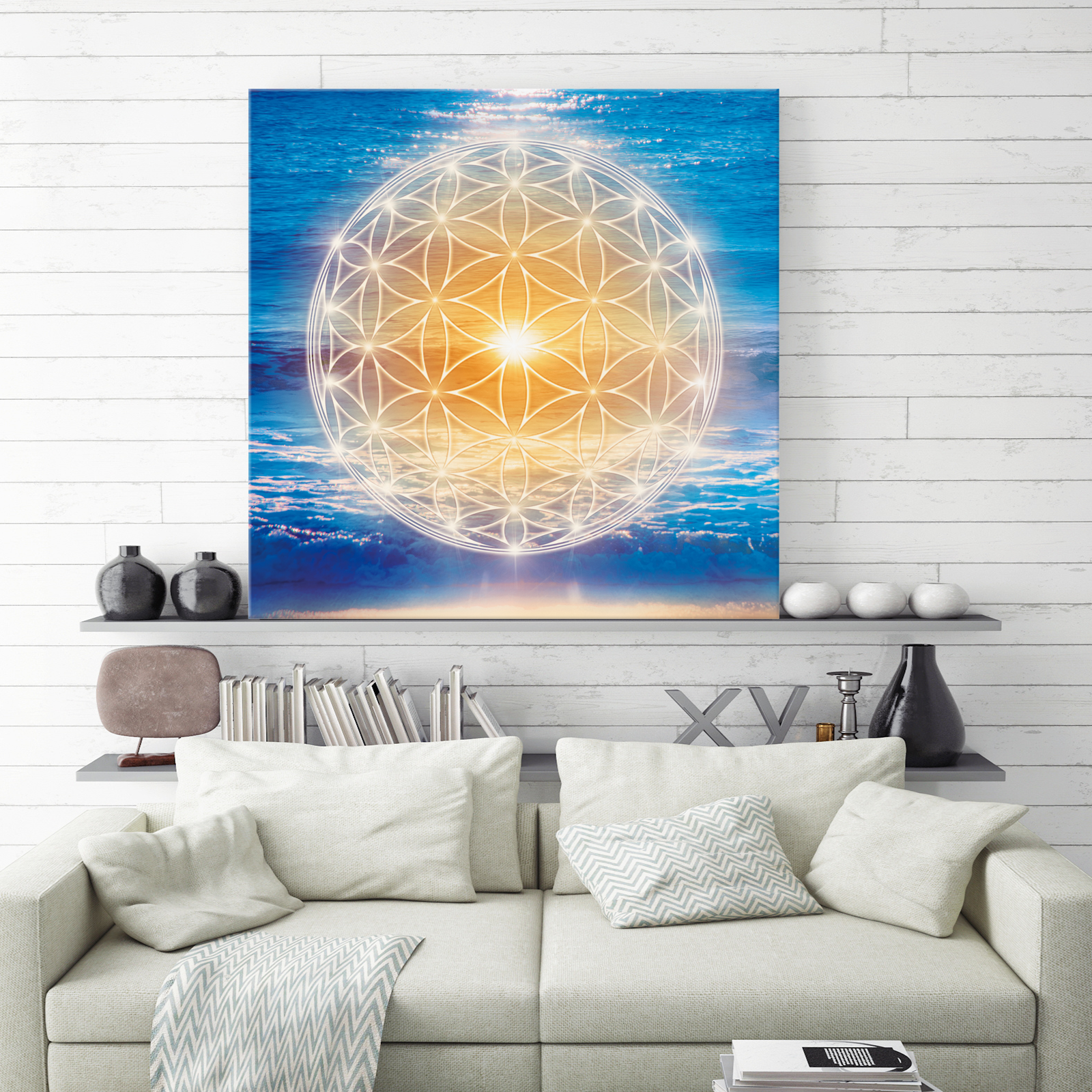 Blume des Lebens, Leinwand 60x60 cm