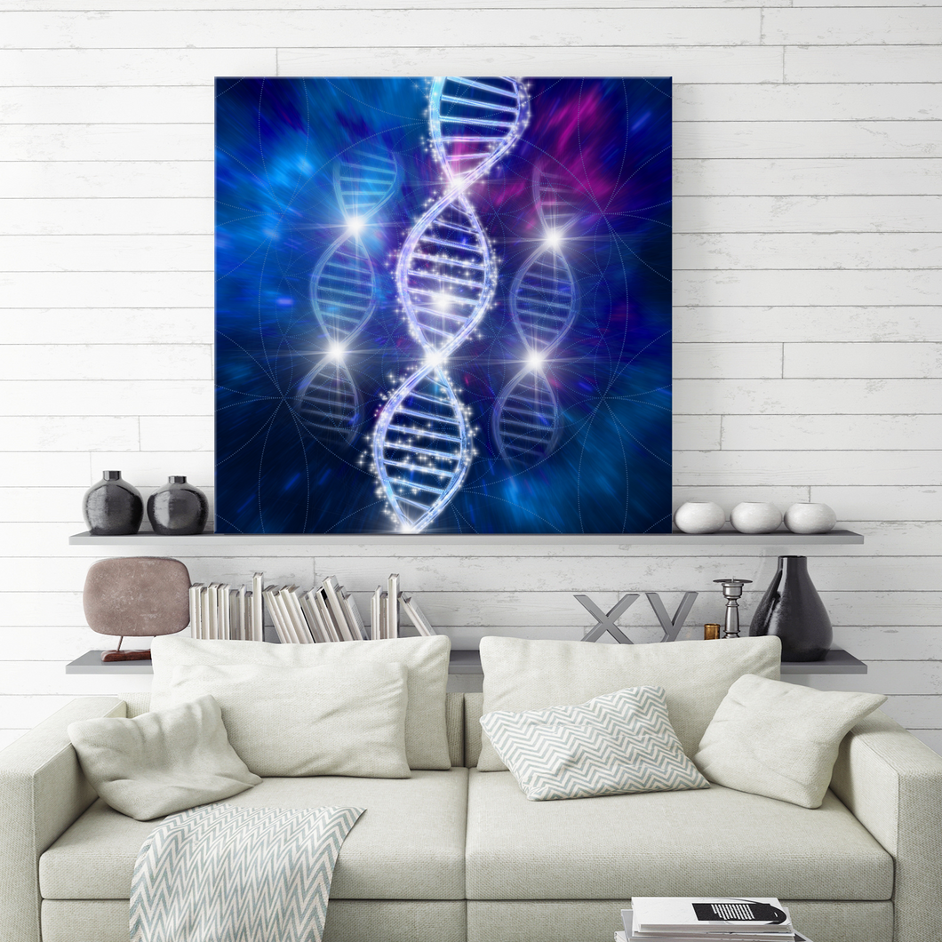 Doppelhelix/DNA, Leinwand 60x60 cm